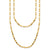 Leslies 14kt Yellow Gold Fancy 2 Strand Mirror Link Necklace 16in