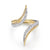 14K Two Tone Bujukan Double Row Open Diamond Bypass Ring.