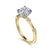 14K Yellow Gold Frances .12CTW Diamond Engagement Semi-Mount Holds 1.5CT