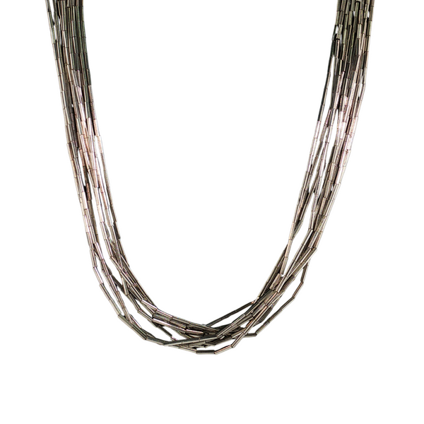 S/S LIQUID SLIVER NECKLACE 28IN.