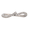 14K White Gold Diamond Contour Pave Set Ring