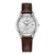 Citizen Eco Drive Classic Silver Tone Brown Strap Watch FE1087-28A