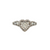 Estate 14kt White Gold Illusion Top Heart Halo .75ctw Diamond Engagement Ring