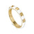 14K Gold White Enamel Band Pyramid Band S2086930
