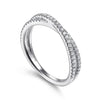 14K White Gold Criss Cross Diamond Band .28TW