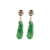 14KY CARVED JADE EARRINGS