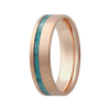 Men's 14K Yellow Gold Turquoise Inlay Ring - Size 10