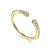 14K Yellow Gold .10CTW Open Stackable Band with Diamonds