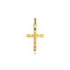 14K YG FACETS CROSS PENDANT S2.