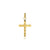 14K YG FACETS CROSS PENDANT S2.