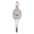 Sterling Silver Tennis Racket with Pearl Charm
