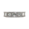 14kt White Gold .67ctw Baguette .28ctw Round Diamond Band