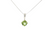 Sterling Sliver Cushion Checkerboard Peridot 18in