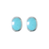 Sterling Sliver Oval Turquoise Studs