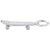 Sterling Silver Skateboard Charm