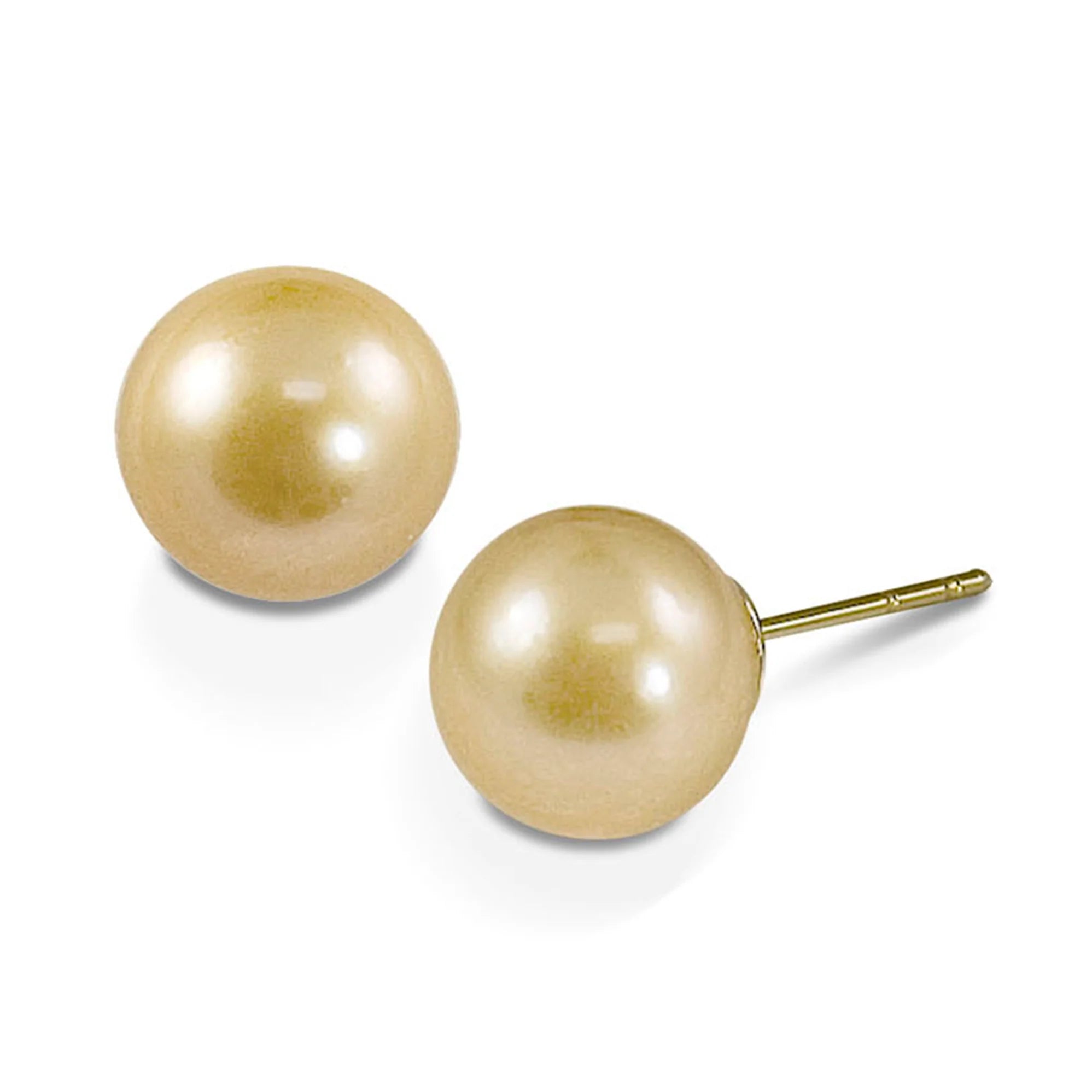 Champagne colored pearl best sale earrings