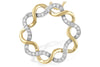 Interlocking Circles Diamond Two Tone 14K Gold Necklace