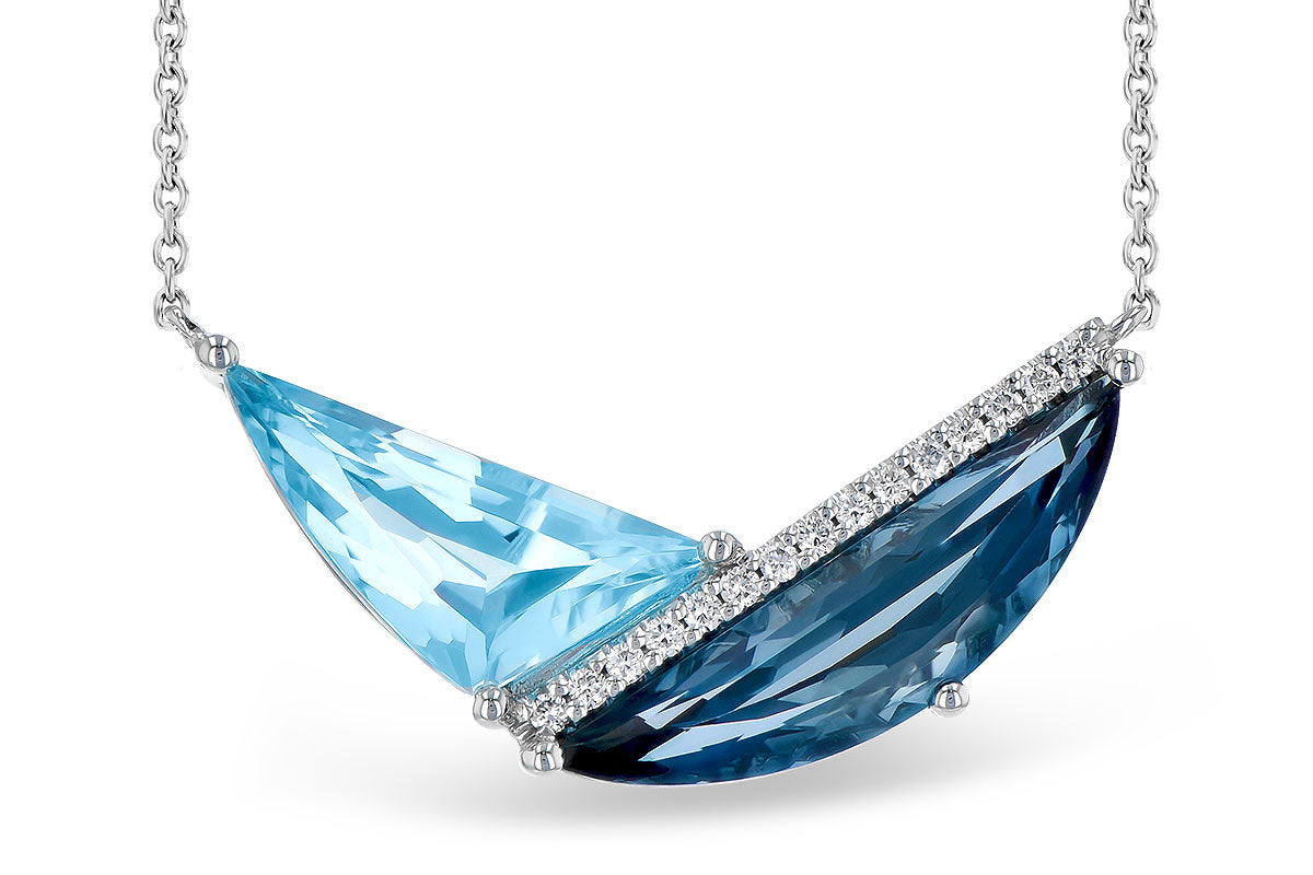 14K Multi-Topaz Gemstone Necklace