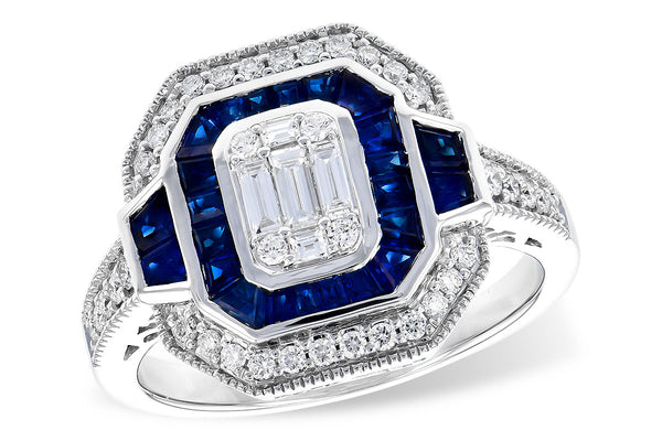 Art Deco Sapphire & Diamond Ring