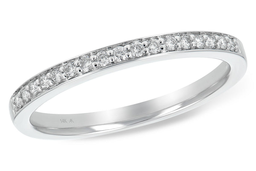14KT Gold Ladies Straight Diamond Prong Set Band