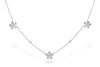 14KT Baguette Flower Diamond Station Necklace