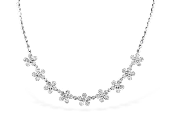 14 Karat White Gold Flower Power Necklace