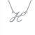 SS Sim Dia Initial H Necklace.