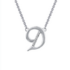 SS Sim Dia Initial D Necklace.