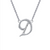 SS Sim Dia Initial D Necklace.