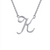 SS Sim Dia Initial K Necklace.