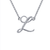 SS Sim Dia Initial L Necklace.