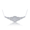 14K White Gold Art Deco Inspired Diamond Necklace