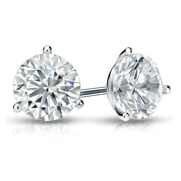14K W K-L SI 3/8CTW Dia Martini Stud EarringsECL3040-W.