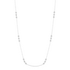 14K White Gold 3 Diamond Cluster Station Necklace