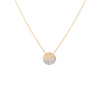 14K Gold Satin Half Circle Necklace