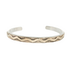 S/S 14KY NAVAJO CUFF SIGNED M.M. ROGERS JULIUS YAZZIE