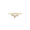 14K YG .10CTW G-H SI DIAMOND CURVED MILGRAIN BAND