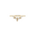 14K YG .10CTW G-H SI DIAMOND CURVED MILGRAIN BAND