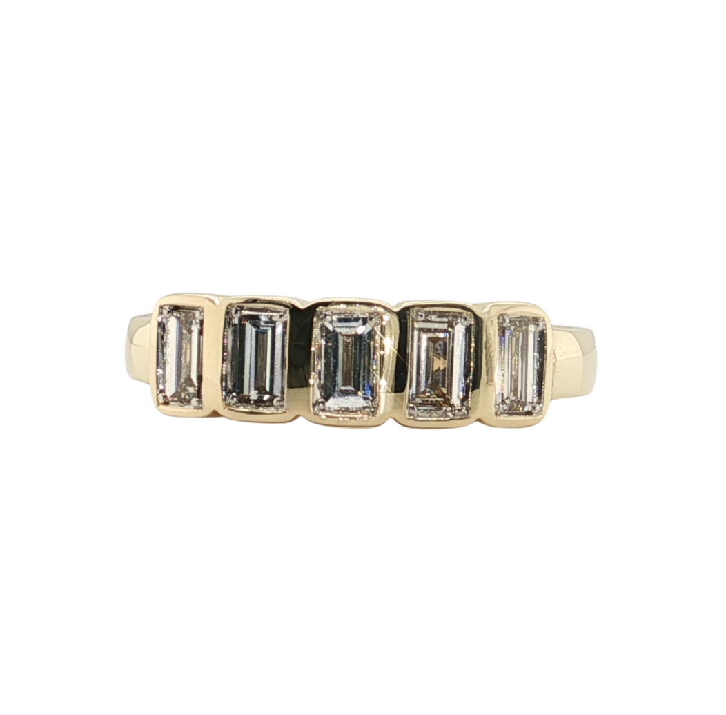 14kt Yellow Gold .59ctw Baguette Diamond Band