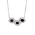 Estate: 14K White Gold Onyx & Diamond Necklace