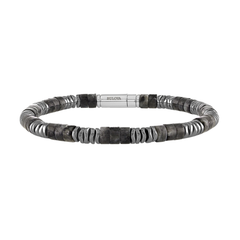 Sterling Silver Labradorite & Hematite Bracelet - 8.5"