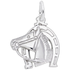 Sterling Silver Horse & Horseshoe Charm