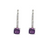 14K WG .51TCW AMETHYST .08CTW DIAMOND LEVERBACKS
