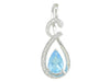 14K WG 1.46CT PEAR BLUE TOPAZ