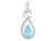 14K WG 1.46CT PEAR BLUE TOPAZ