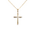 14K YG .10CTW DIA CROSS LESLIES 1MM SINGAPORE 18"