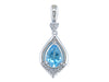 14K WG .85CT PEAR BLUE TOPAZ .