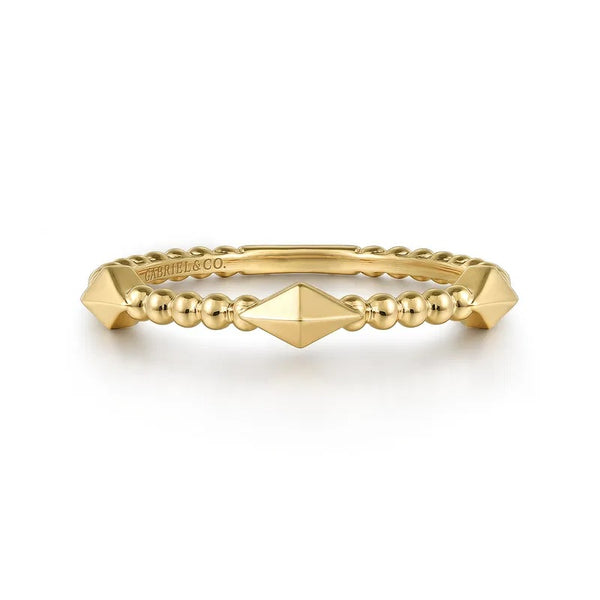 BUJUKAN 14K YG PYRAMID RING SZ.