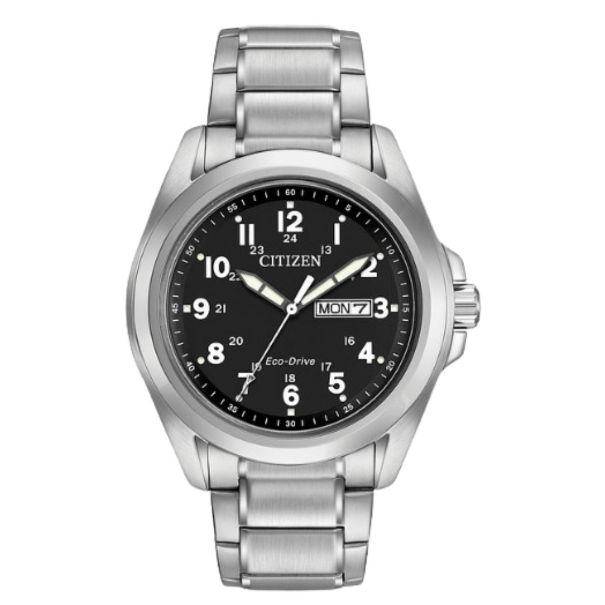 Citizen Eco-Drive Stainless Garrison Watch AW0050-82E.