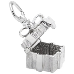 Sterling Silver Opening Gift Box Charm